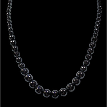 Vintage Premier Designs Graduated Hematite Beaded Necklace
