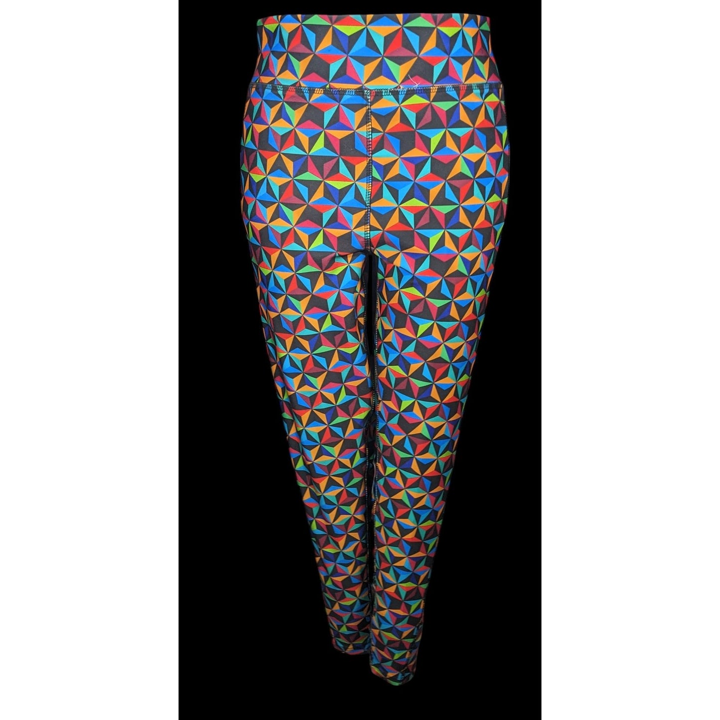 Disney Epcot Rainbow Geometric Print Leggings Size Large