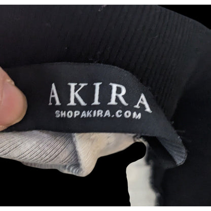 Akira Black White And Grey Diagonal Colour Block Ribbed Skirt Size Small