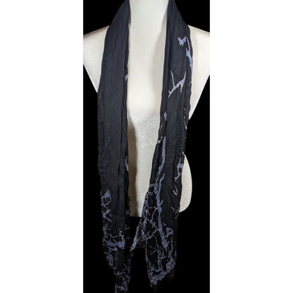 Witchy Gothic Spooky Tree Branch Black And Light Purple Lightweight Scarf