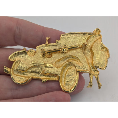 Vintage Parklane Jonette Jewelry Car With Flapper Brooch