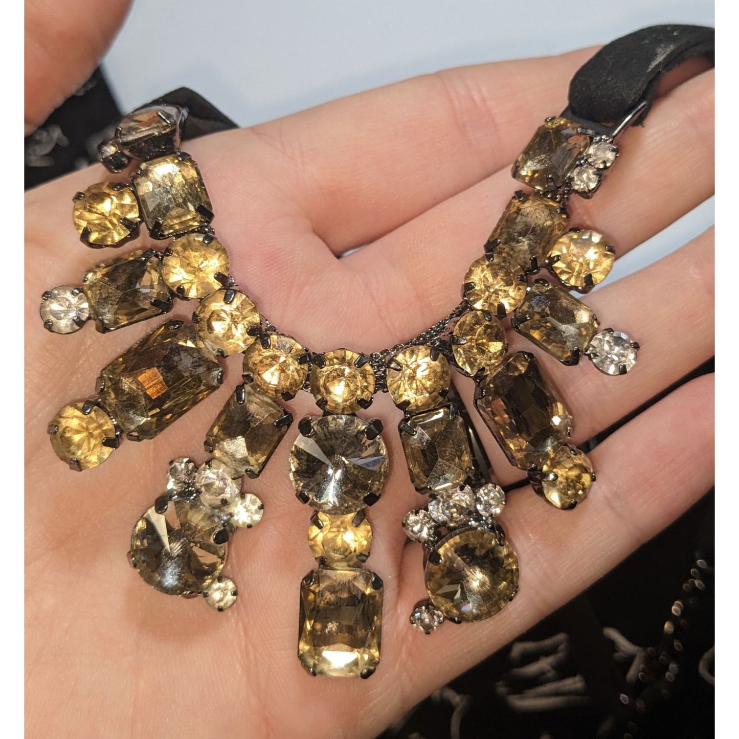 Natasha Chunky Gem Cascade Necklace