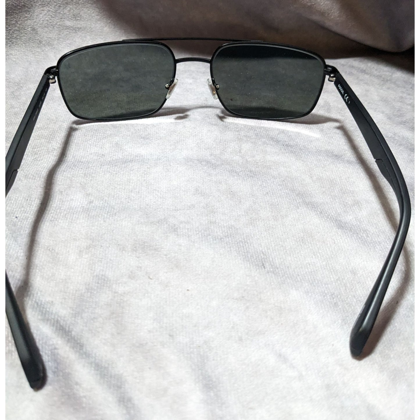 Fossil Black Mirrored Aviator Sunglasses