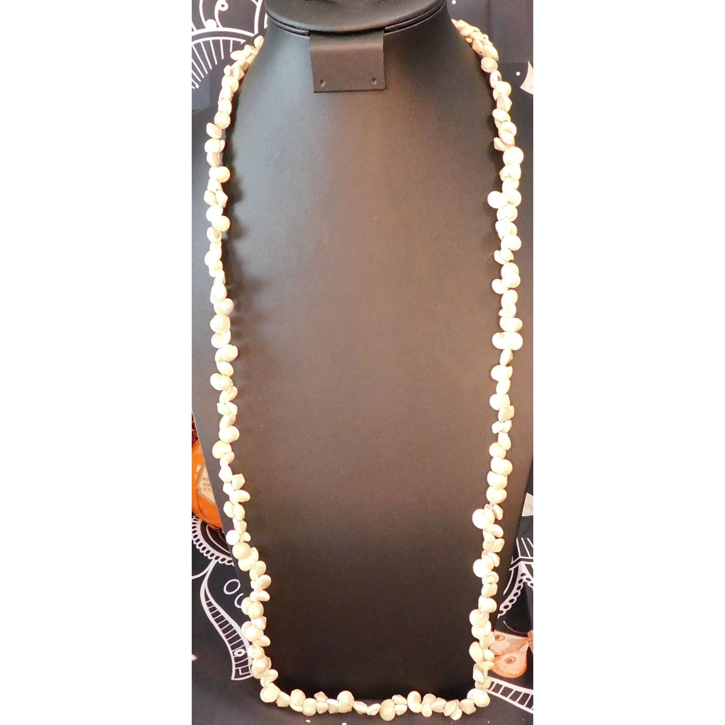 Mermaidcore Ocean Long Tan Shell Beaded Necklace