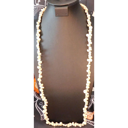 Mermaidcore Ocean Long Tan Shell Beaded Necklace