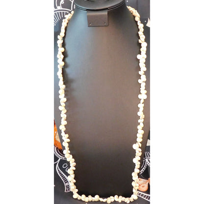 Mermaidcore Ocean Long Tan Shell Beaded Necklace