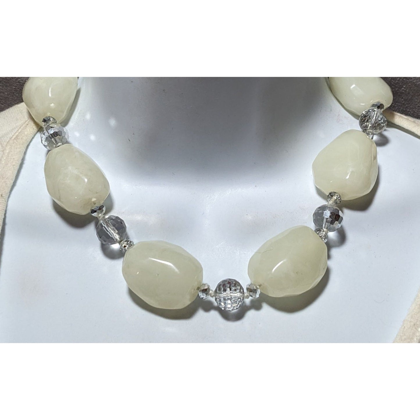 Vintage Chunky Lucite Glass Beaded Necklace