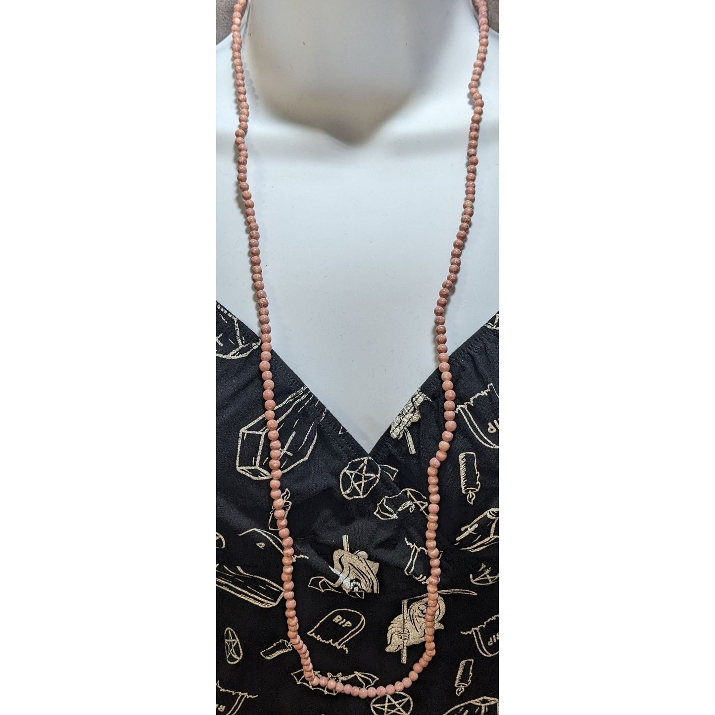 Pink Stone Beaded Necklace