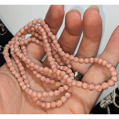 Pink Stone Beaded Necklace