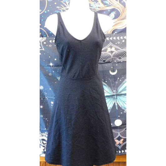 Old Navy Gothic Black Sleeveless Skater Dress