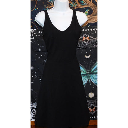 Old Navy Gothic Black Sleeveless Skater Dress