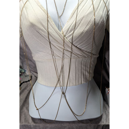 Party Club Gold-Tone ALDO Layered Body Chain