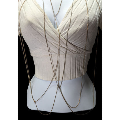 Party Club Gold-Tone ALDO Layered Body Chain