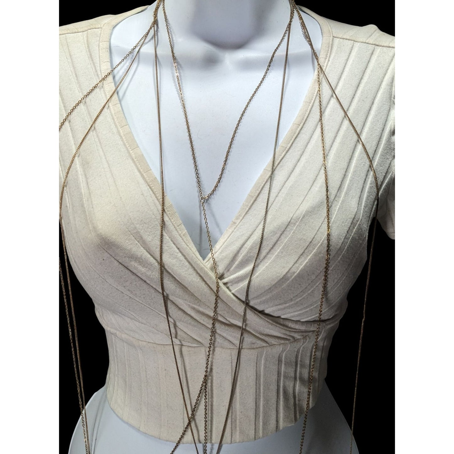 Party Club Gold-Tone ALDO Layered Body Chain