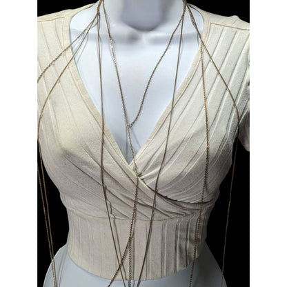 Party Club Gold-Tone ALDO Layered Body Chain