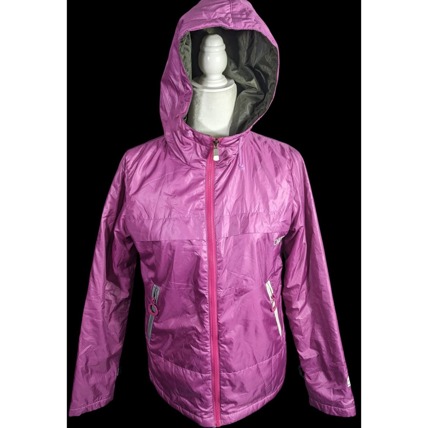 Orage Womens Purple Hooded Ski Jacket Lightweight Waterproof S