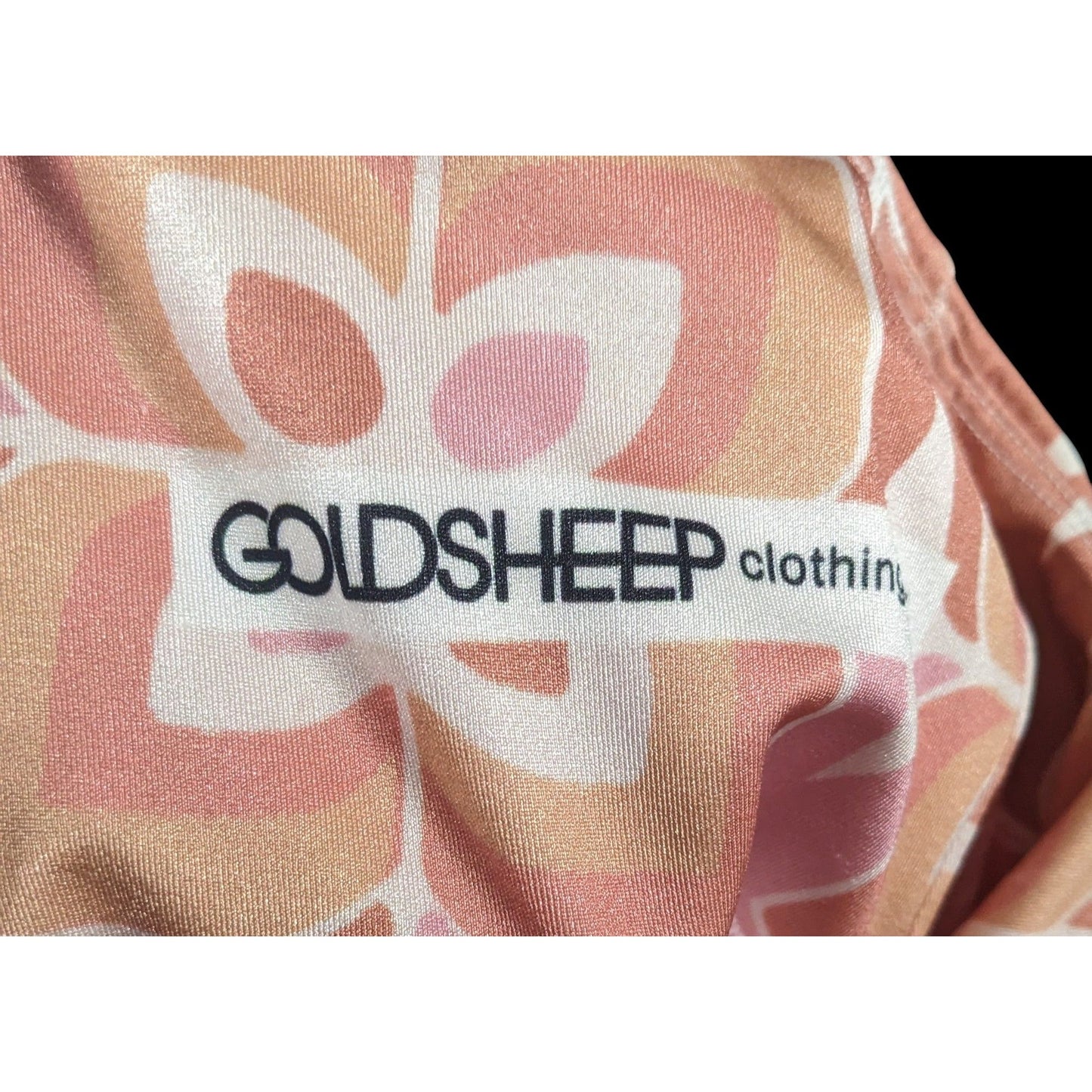 Goldsheep Retro Printed Pink And Orange Leggings