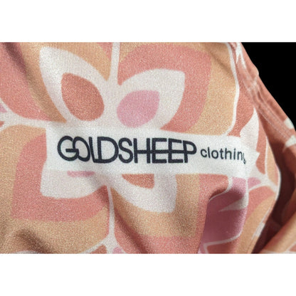 Goldsheep Retro Printed Pink And Orange Leggings