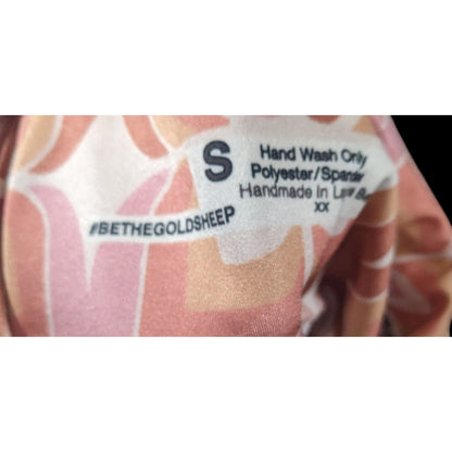 Goldsheep Retro Printed Pink And Orange Leggings