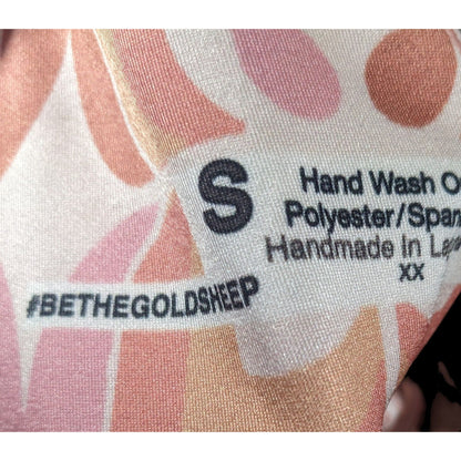 Goldsheep Retro Printed Pink And Orange Leggings