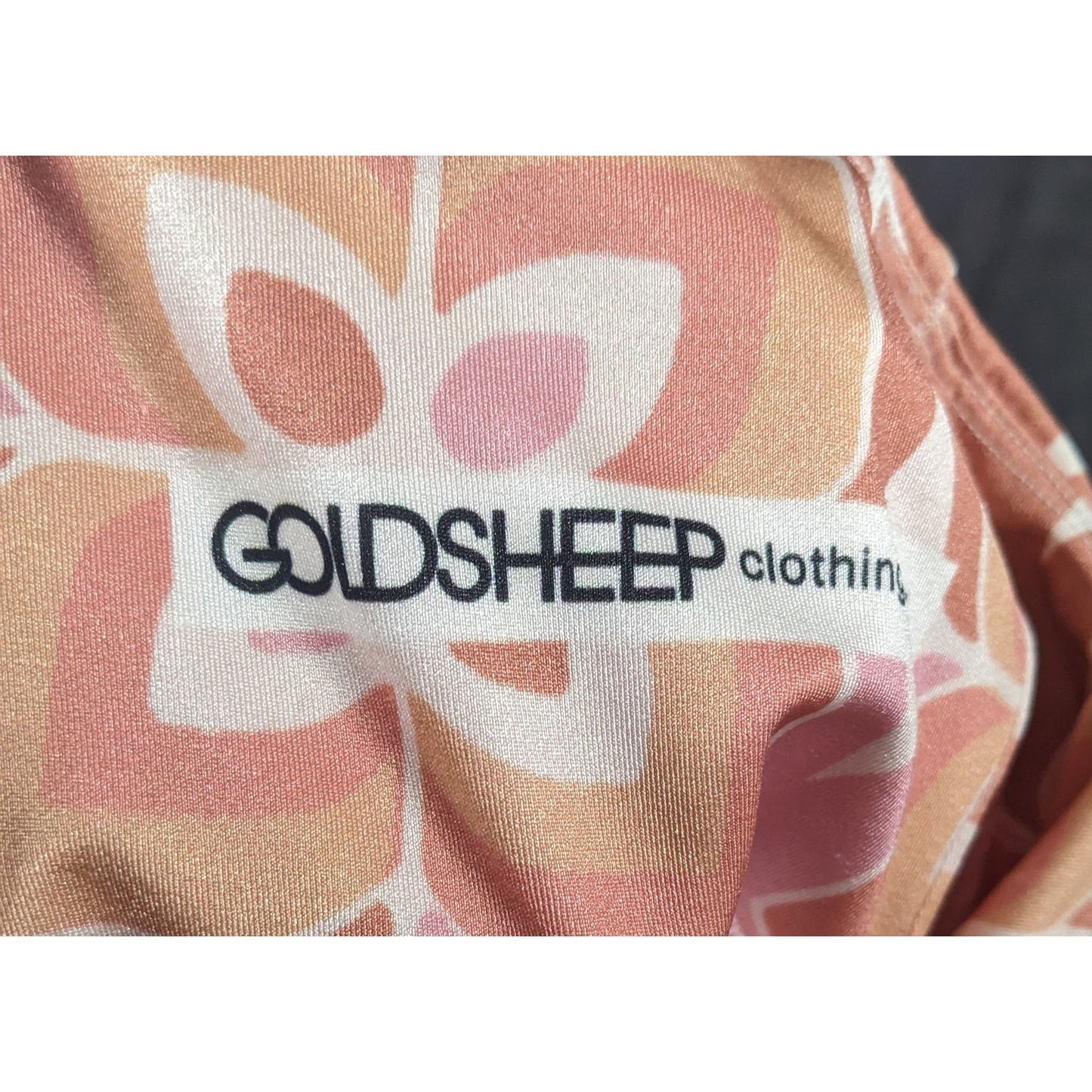 Goldsheep Retro Printed Pink And Orange Leggings