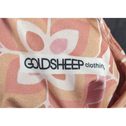 Goldsheep Retro Printed Pink And Orange Leggings
