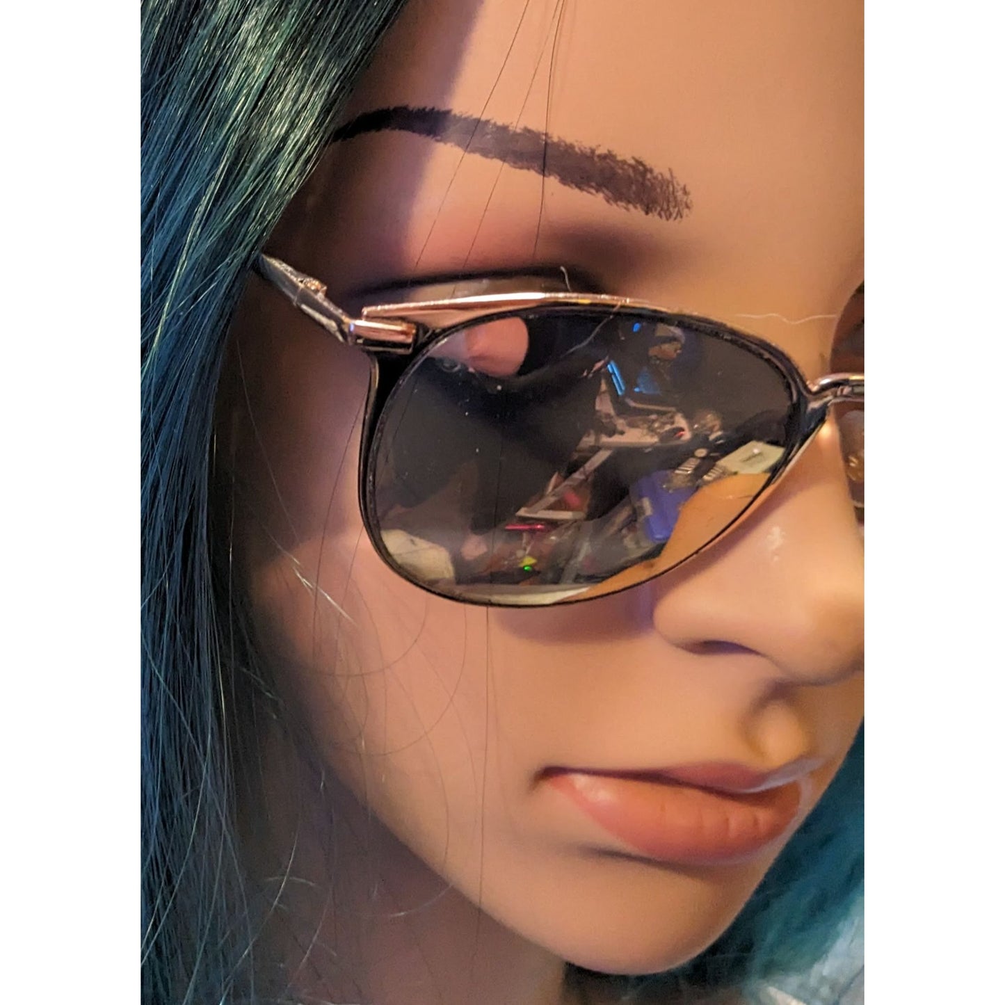 Foster Grant Hailey Rose Gold Mirrored Sunglasses