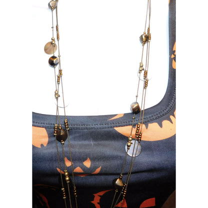 Multilayer Shell Disc Beaded Layered Station Necklace