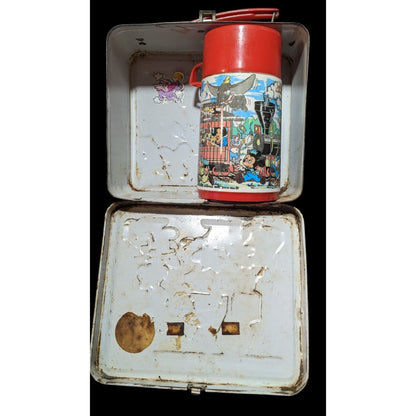 Vintage 70s Disney Express Lunchbox And Thermos Set