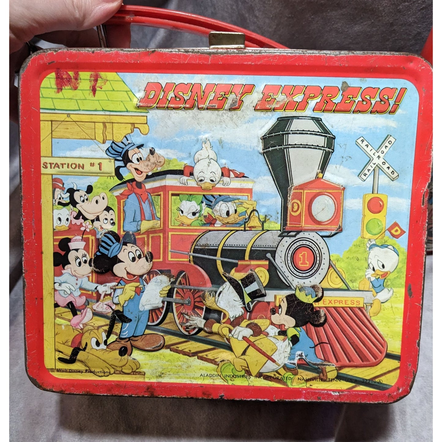 Vintage 70s Disney Express Lunchbox And Thermos Set