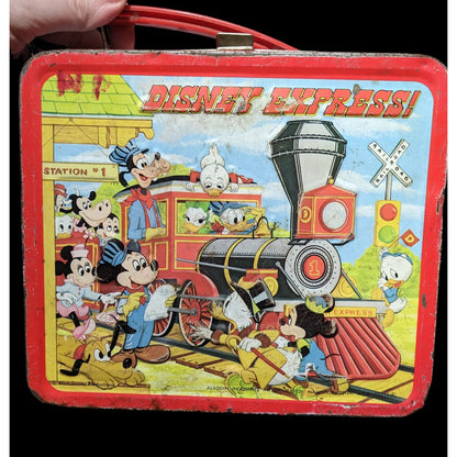 Vintage 70s Disney Express Lunchbox And Thermos Set