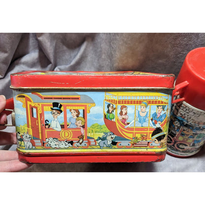 Vintage 70s Disney Express Lunchbox And Thermos Set