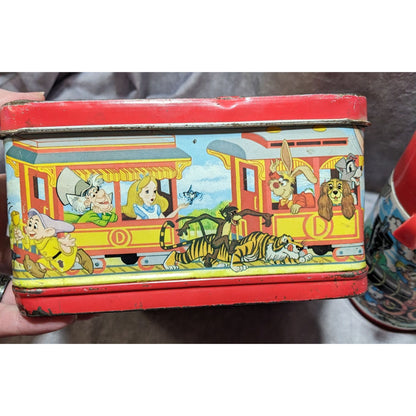 Vintage 70s Disney Express Lunchbox And Thermos Set