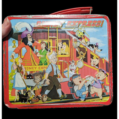 Vintage 70s Disney Express Lunchbox And Thermos Set