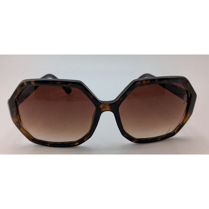 Betsey Johnson Oversized Tortoise Sunglasses With Gradient Brown Lenses