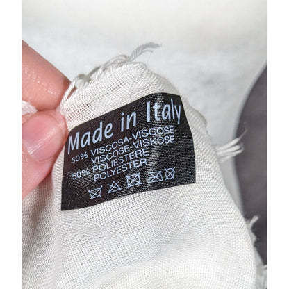 Whimsical Italian "The Sea Ends Where The Sky Begins" Art Scarf/Shawl