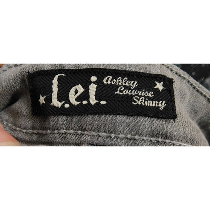 L.E.I. Ashley Lowrise Skinny Jeans Faded Grey
