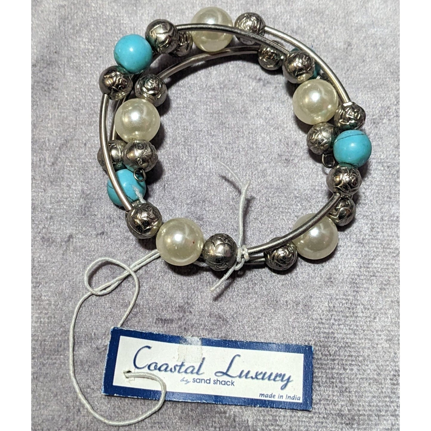 Coastal Luxury by Sand Shack Beaded Coil Bracelet