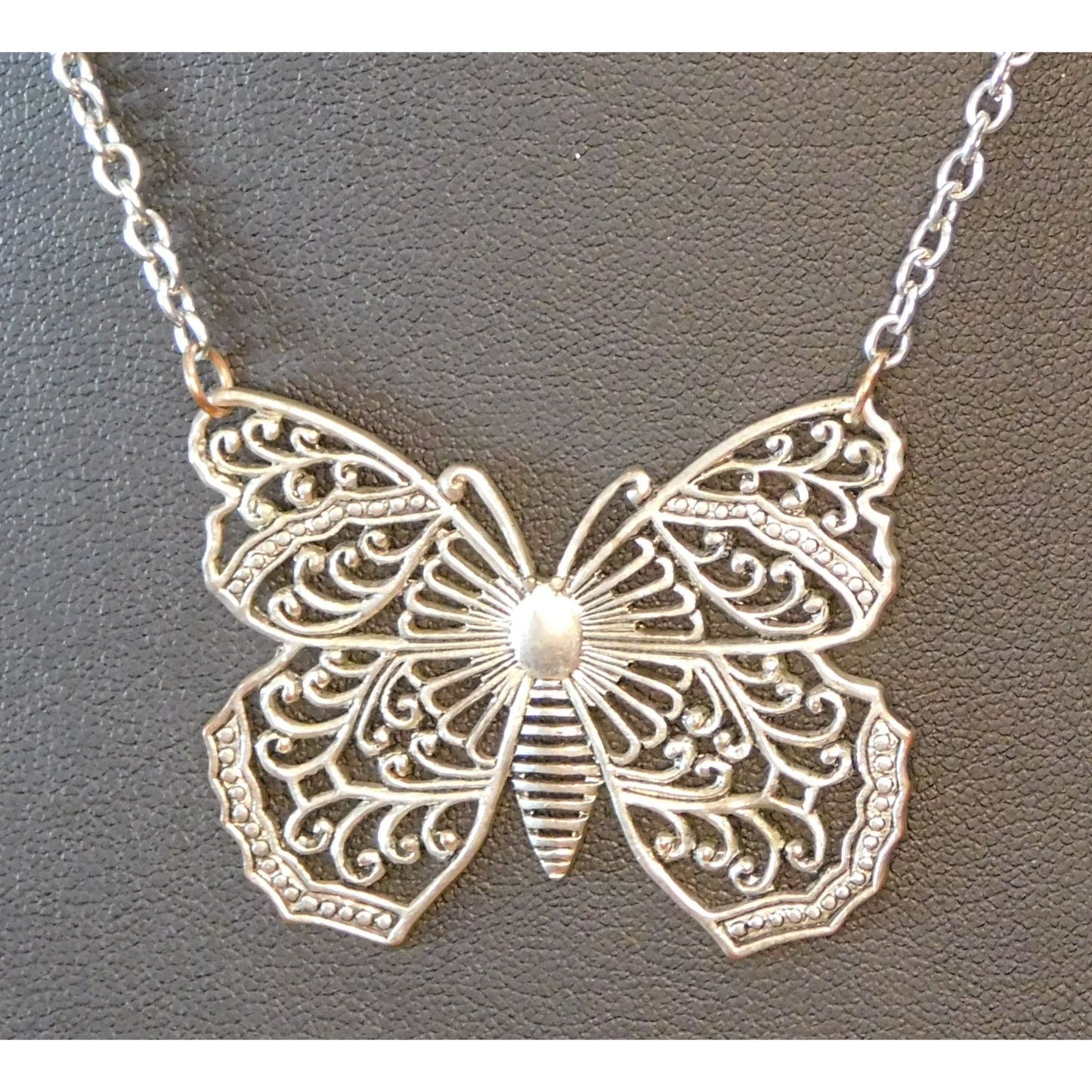 Whimsical Fairycore Filigree Butterfly Necklace