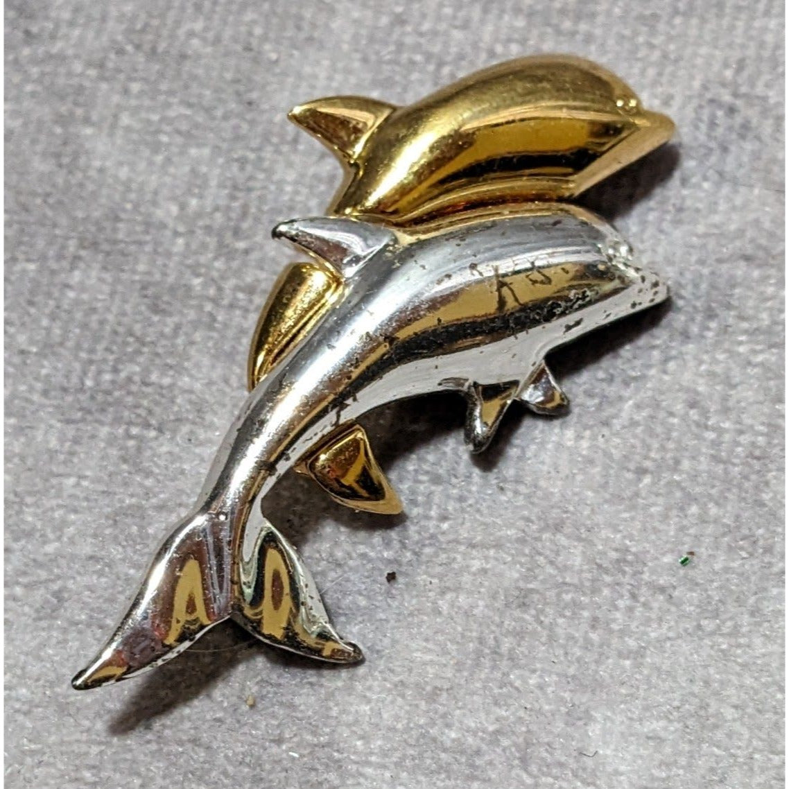 Vintage Napier Mixed Metal Tone Dolphin Brooch