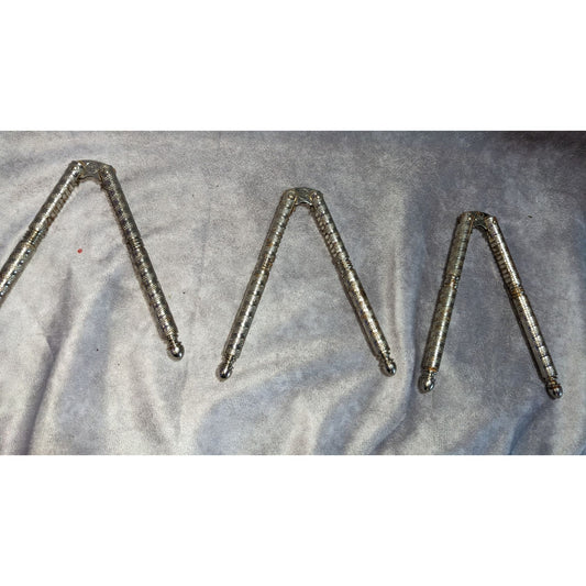 Vintage Cottagecore Rustic HMQ Silver Tone Nutcracker Set of 3 Decorative Nut Crackers