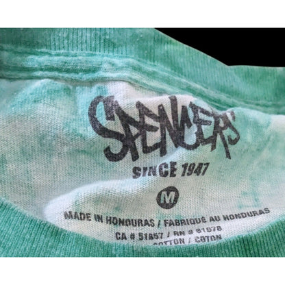 Spencer's Retro Groovy Rainbow Tie-Dye Prismatic Mushroom Shirt Size Medium