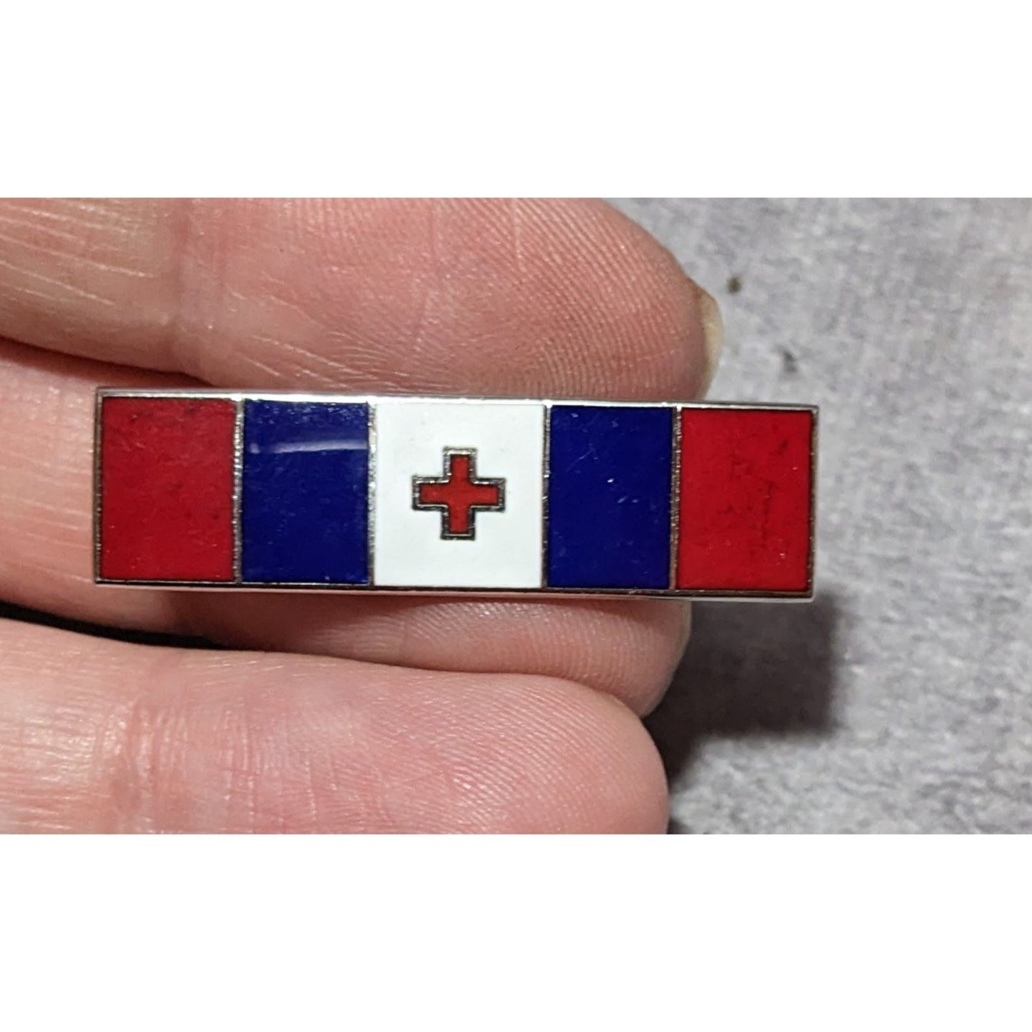 Red White And Blue Medical Cross Pin/Badge