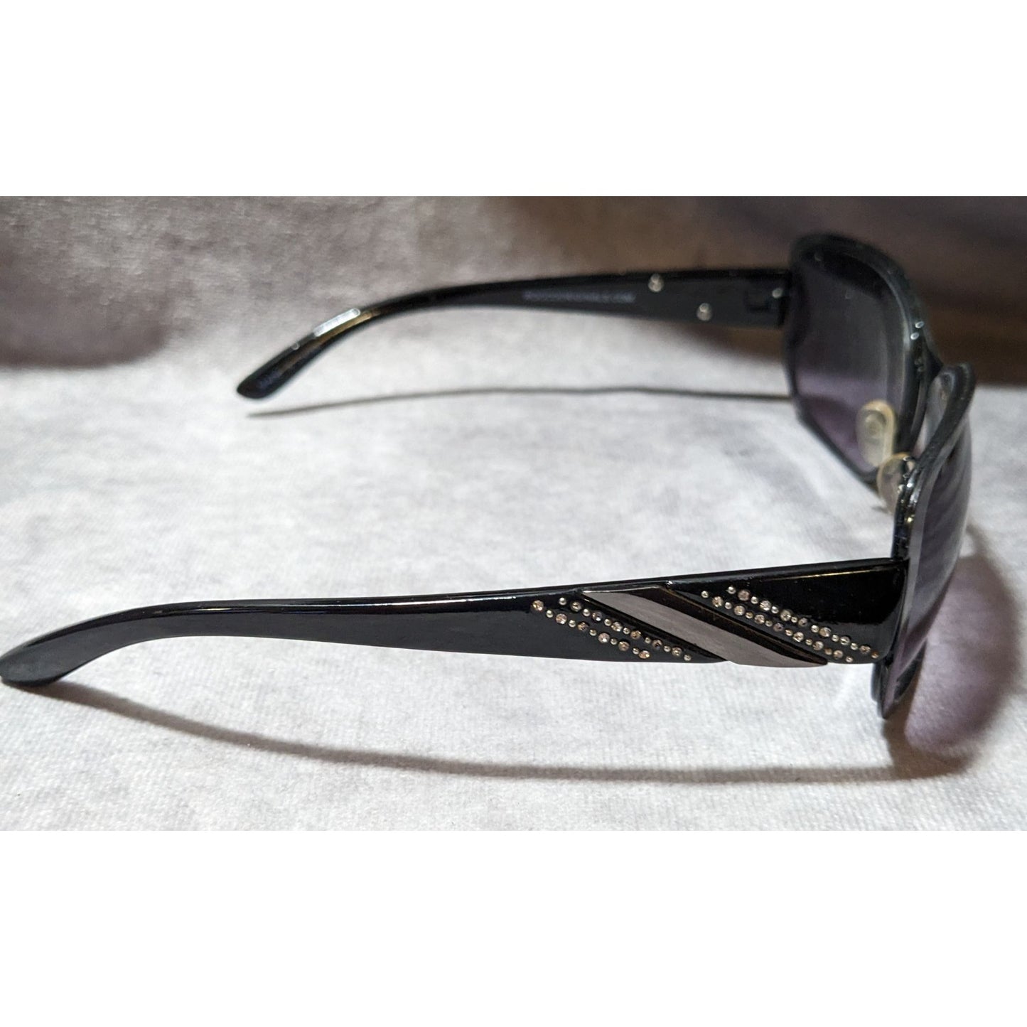 Rocco Originals Black Sunglasses With Rhinestone Accents