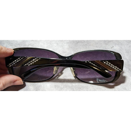 Rocco Originals Black Sunglasses With Rhinestone Accents