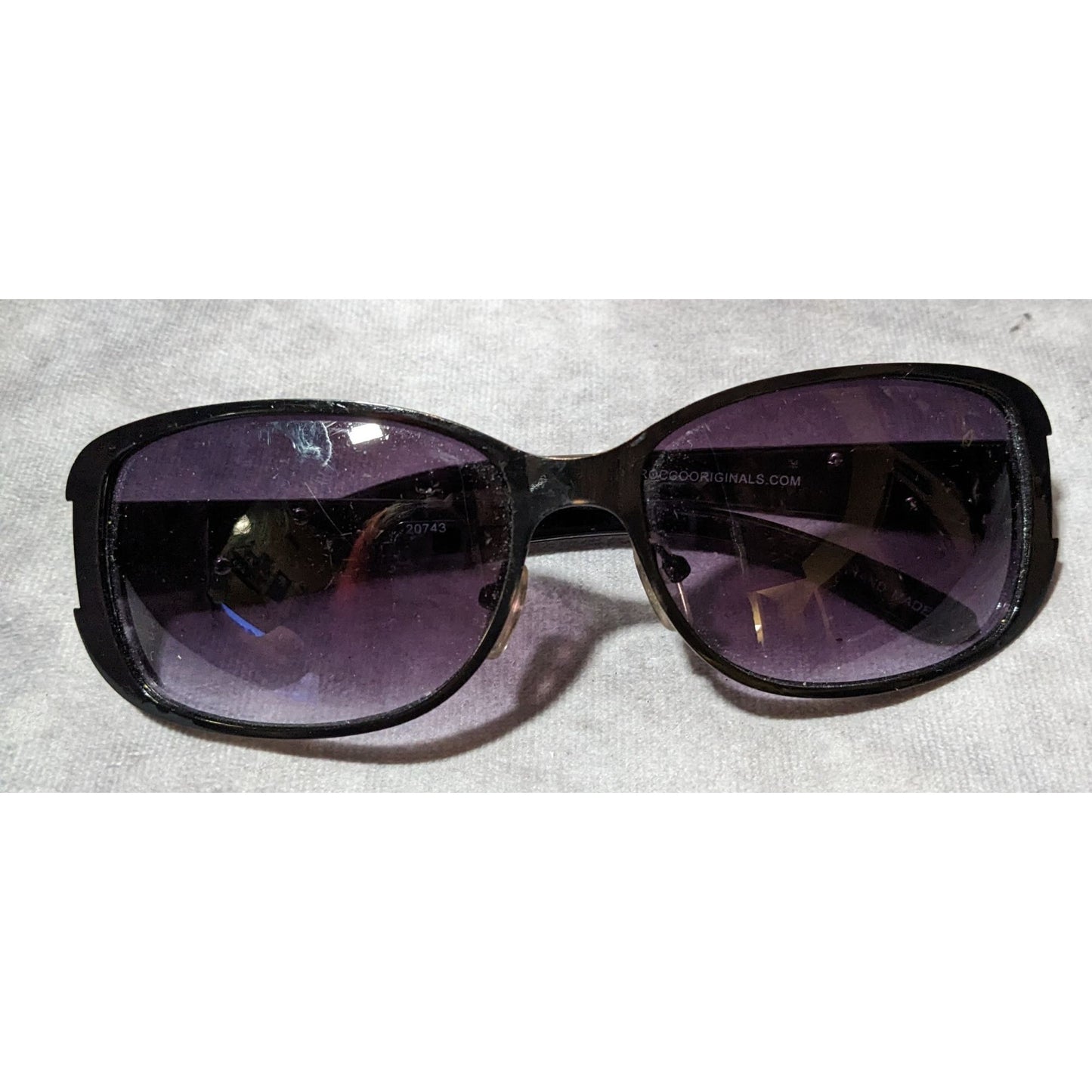 Rocco Originals Black Sunglasses With Rhinestone Accents