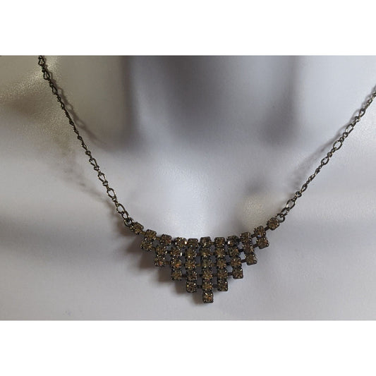 Vintage Gothic Rhinestone Necklace With Tiered Design