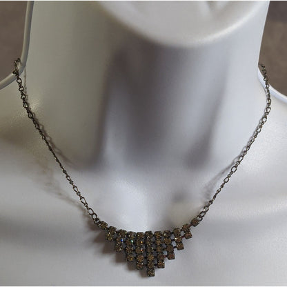 Vintage Gothic Rhinestone Necklace With Tiered Design