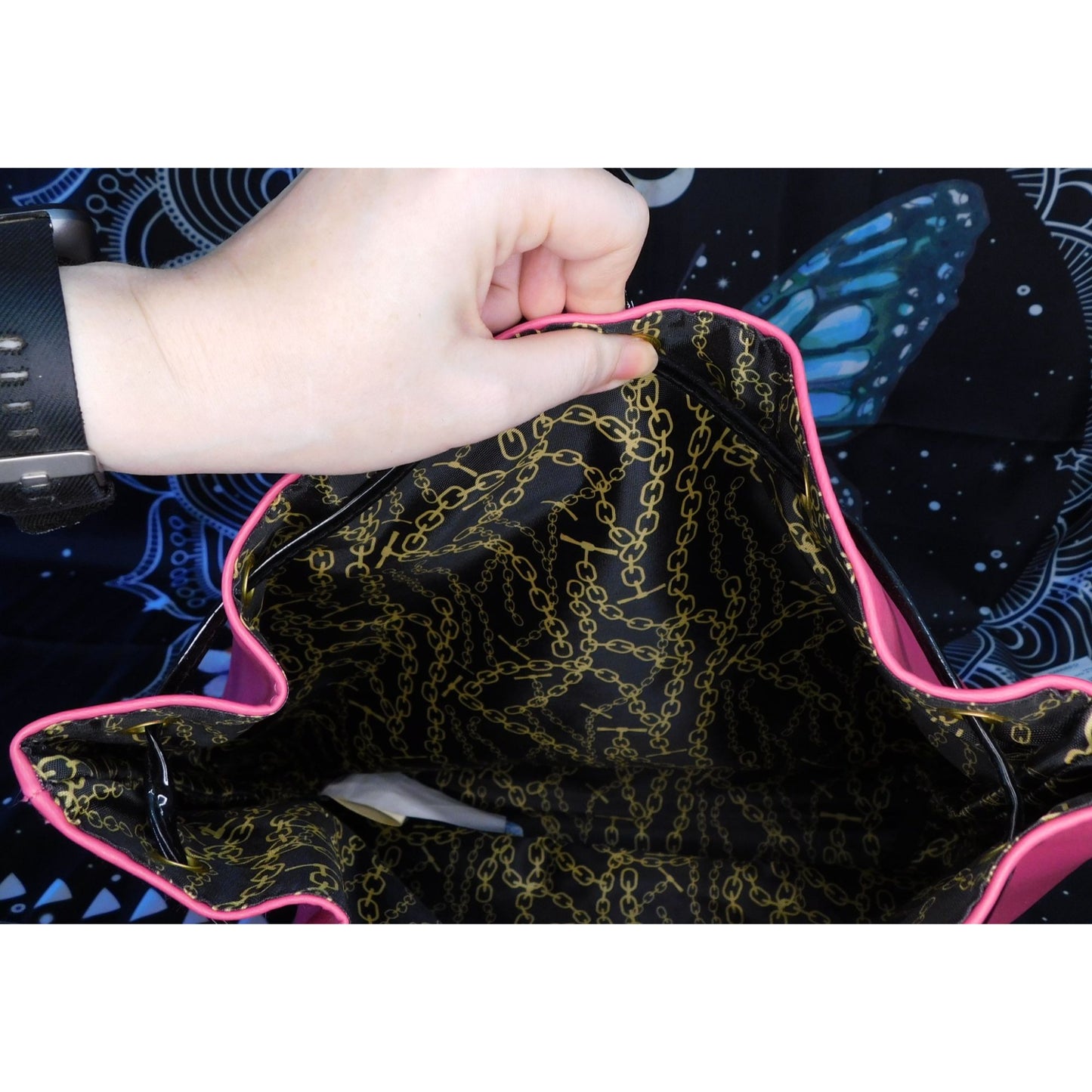 Juicy Couture Black And Pink Backpack NWT