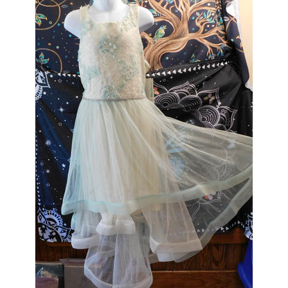 Bonnie Jean Pastel Floral Layered Hi-Low Dress